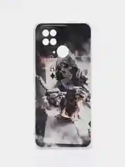 Песочный хаки чехол на Xiaomi Redmi 10C / Сяоми Редми 10С прозрачный, с рисунком, защита камеры