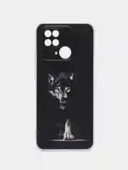 Серый меланж чехол на Xiaomi Redmi 10C / Сяоми Редми 10С прозрачный, с рисунком, защита камеры
