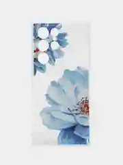 Лазурный чехол на Samsung Galaxy S22 Ultra / Самсунг S22 Ultra прозрачный с рисунком, защита камеры