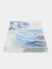 Лазурный чехол на Samsung Galaxy S22 Ultra / Самсунг S22 Ultra прозрачный с рисунком, защита камеры