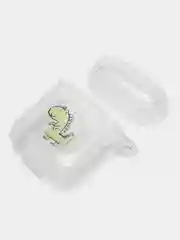 Алый чехол для наушников AirPods 2, силиконовый, прозрачный