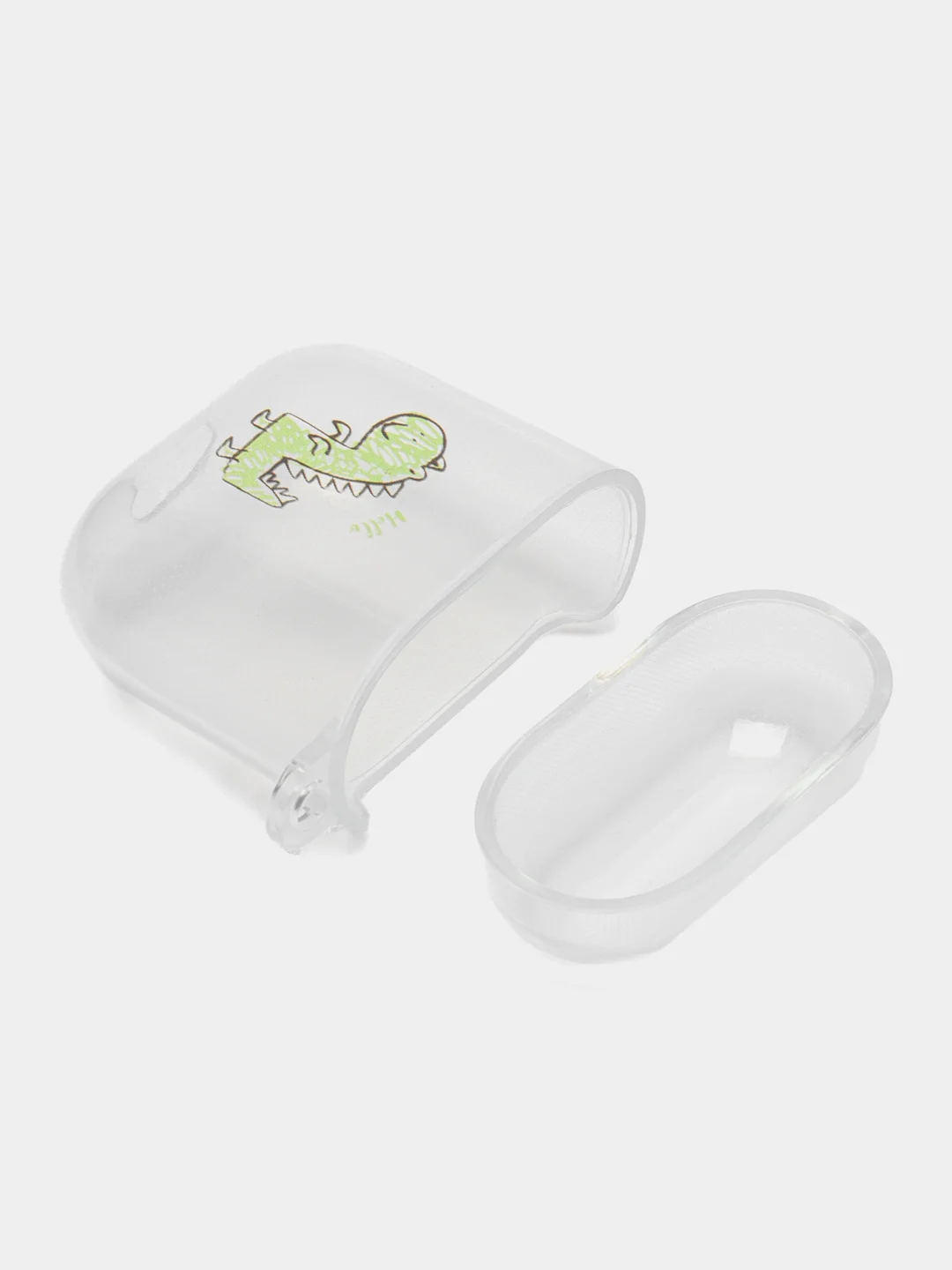 Алый чехол для наушников AirPods 2, силиконовый, прозрачный