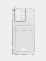 Чехол силиконовый Infinix Zero Ultra с кармашками для карт, пропуска, фотографии