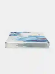 Лазурный силиконовый чехол на Honor X9A / Хонор X9A прозрачный, с рисунком, защита камеры