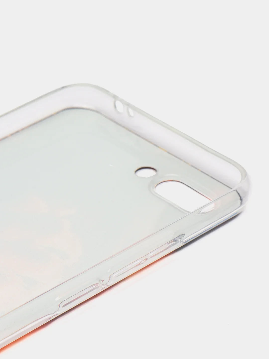 Светло-бежевый силиконовый чехол на Honor 10 / Хонор 10 прозрачный, с рисунком, защита камеры