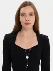 Серый меланж подвеска на шею