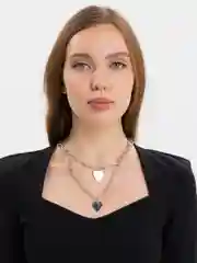 Серый металлик подвеска на шею