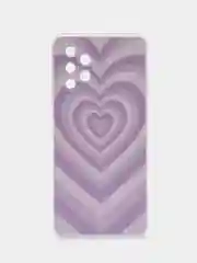 Лавандовый силиконовый чехол на Samsung Galaxy A32 / Самсунг А32 прозрачный с рисунком, защита камеры