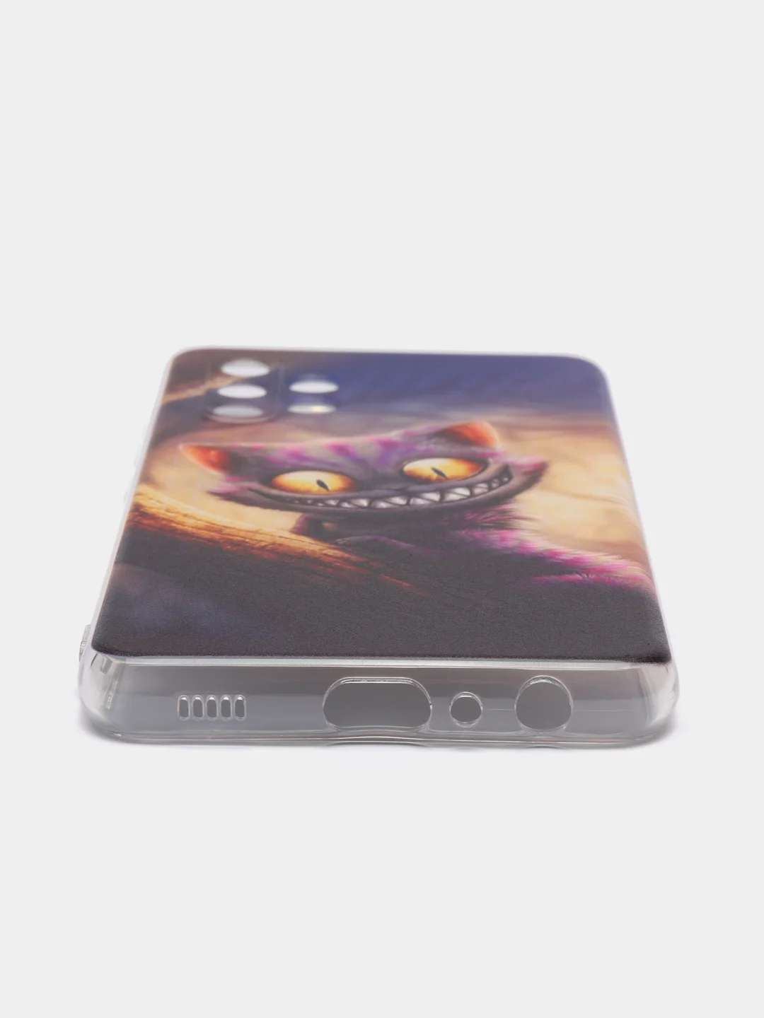 Индиго силиконовый чехол на Samsung Galaxy A32 / Самсунг А32 прозрачный с рисунком, защита камеры