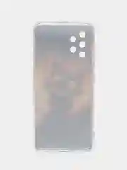 Индиго силиконовый чехол на Samsung Galaxy A32 / Самсунг А32 прозрачный с рисунком, защита камеры