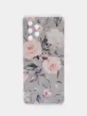 Коралловый силиконовый чехол на Samsung Galaxy A32 / Самсунг А32 прозрачный с рисунком, защита камеры