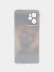 Индиго силиконовый чехол на Realme C35 / Реалми С35 прозрачный, с рисунком, защита камеры