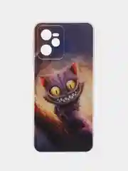 Индиго силиконовый чехол на Realme C35 / Реалми С35 прозрачный, с рисунком, защита камеры