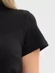Черный платье молодёжное асимметричное (х/л)