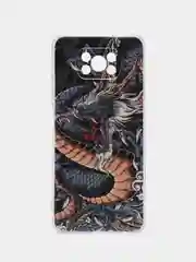 Марсала силиконовый чехол на Xiaomi Poco X3/X3 Pro / Сяоми Poco X3/Х3 Про прозрачный, с рисунком
