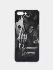 Оливковый силиконовый чехол на Honor 10 / Хонор 10 прозрачный, с рисунком, защита камеры