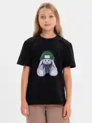 Черный футболка детская
