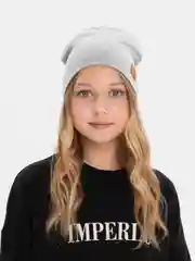 Серый шапка двойная