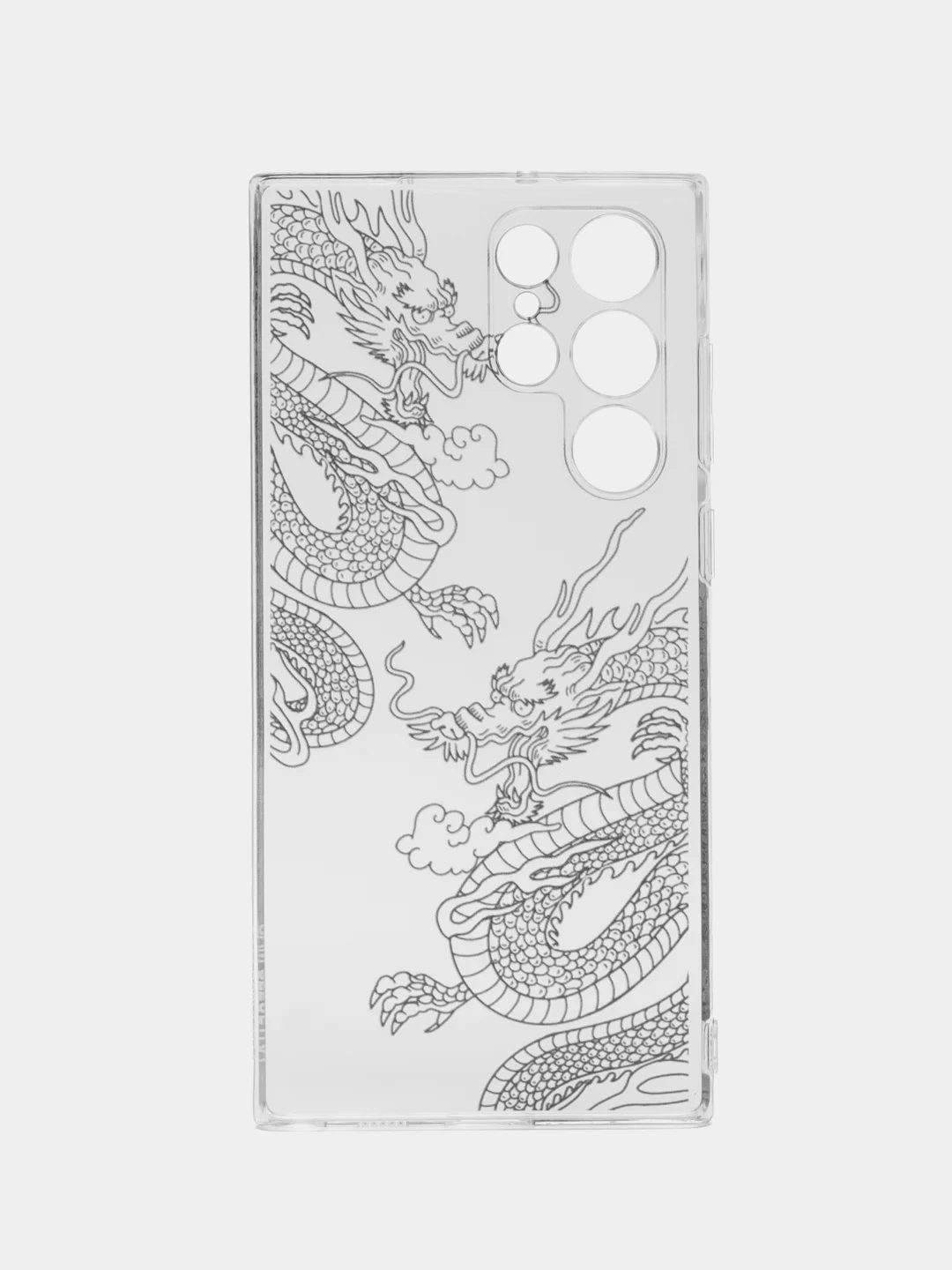 Пудровый чехол на Samsung Galaxy S22 Ultra / Самсунг S22 Ultra прозрачный с рисунком, защита камеры