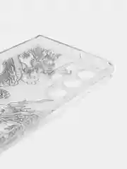 Пудровый чехол на Samsung Galaxy S22 Ultra / Самсунг S22 Ultra прозрачный с рисунком, защита камеры
