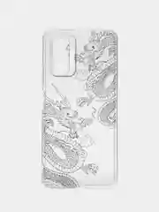 Пудровый чехол на Xiaomi Redmi Note 10 Pro / Сяоми Редми Нот 10 Про прозрачный, с рисунком