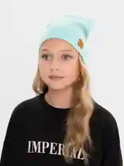 Бирюзовый шапка двойная