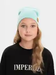Бирюзовый шапка двойная