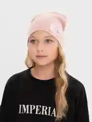 Бежевый меланж шапка двойная