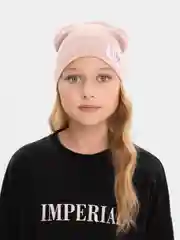 Бежевый меланж шапка двойная