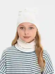 Белый шапка со снудом