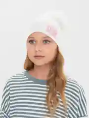 Белый шапка двойная