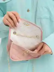 Розовый сумка женская, через плечо
