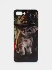 Медный силиконовый чехол на Honor 10 / Хонор 10 прозрачный, с рисунком, защита камеры