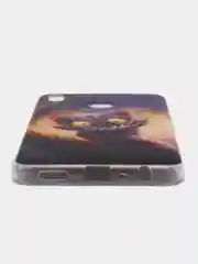 Индиго силиконовый чехол на Honor 8X / Хонор 8Х прозрачный, с рисунком, защита камеры