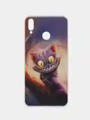 Индиго силиконовый чехол на Honor 8X / Хонор 8Х прозрачный, с рисунком, защита камеры