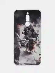 Песочный хаки силиконовый чехол на Xiaomi Redmi 8 / Сяоми Редми 8 прозрачный, с рисунком, защита камеры