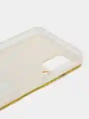 Горчичный чехол на Samsung Galaxy A12/M12 / Самсунг А12/М12 прозрачный, с рисунком, защита камеры