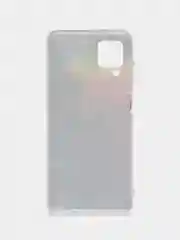 Пурпурный чехол на Samsung Galaxy A12/M12 / Самсунг А12/М12 прозрачный, с рисунком, защита камеры