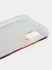 Пурпурный чехол на Samsung Galaxy A12/M12 / Самсунг А12/М12 прозрачный, с рисунком, защита камеры