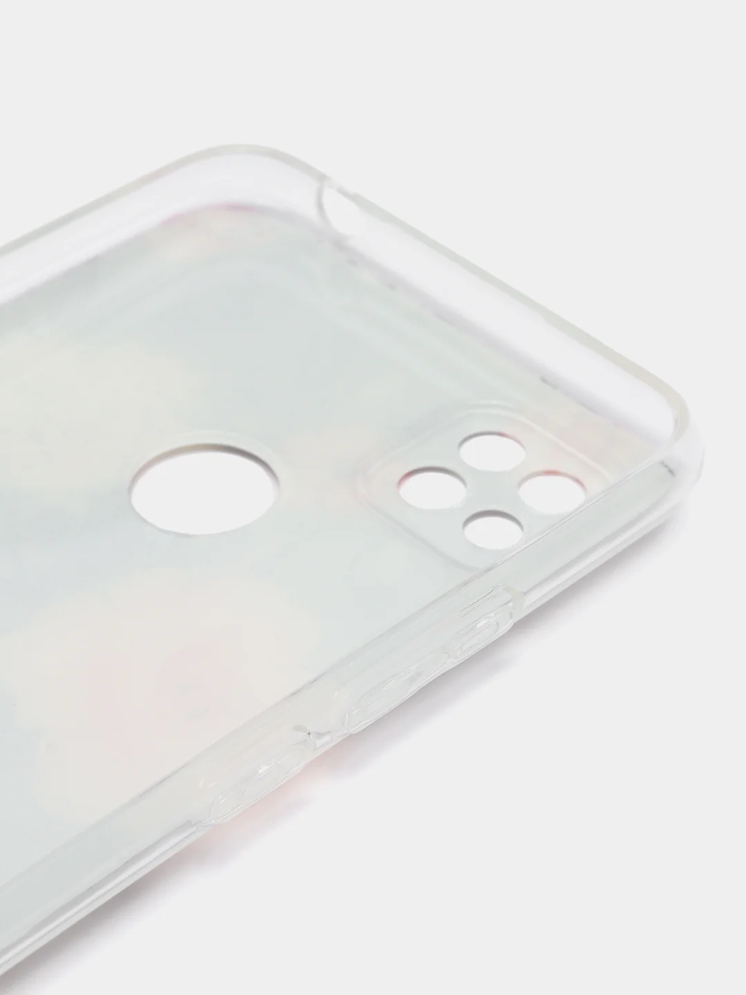 Кораллово-розовый силиконовый чехол на Xiaomi Redmi 9C / Сяоми Редми 9С прозрачный с рисунком, защита камеры