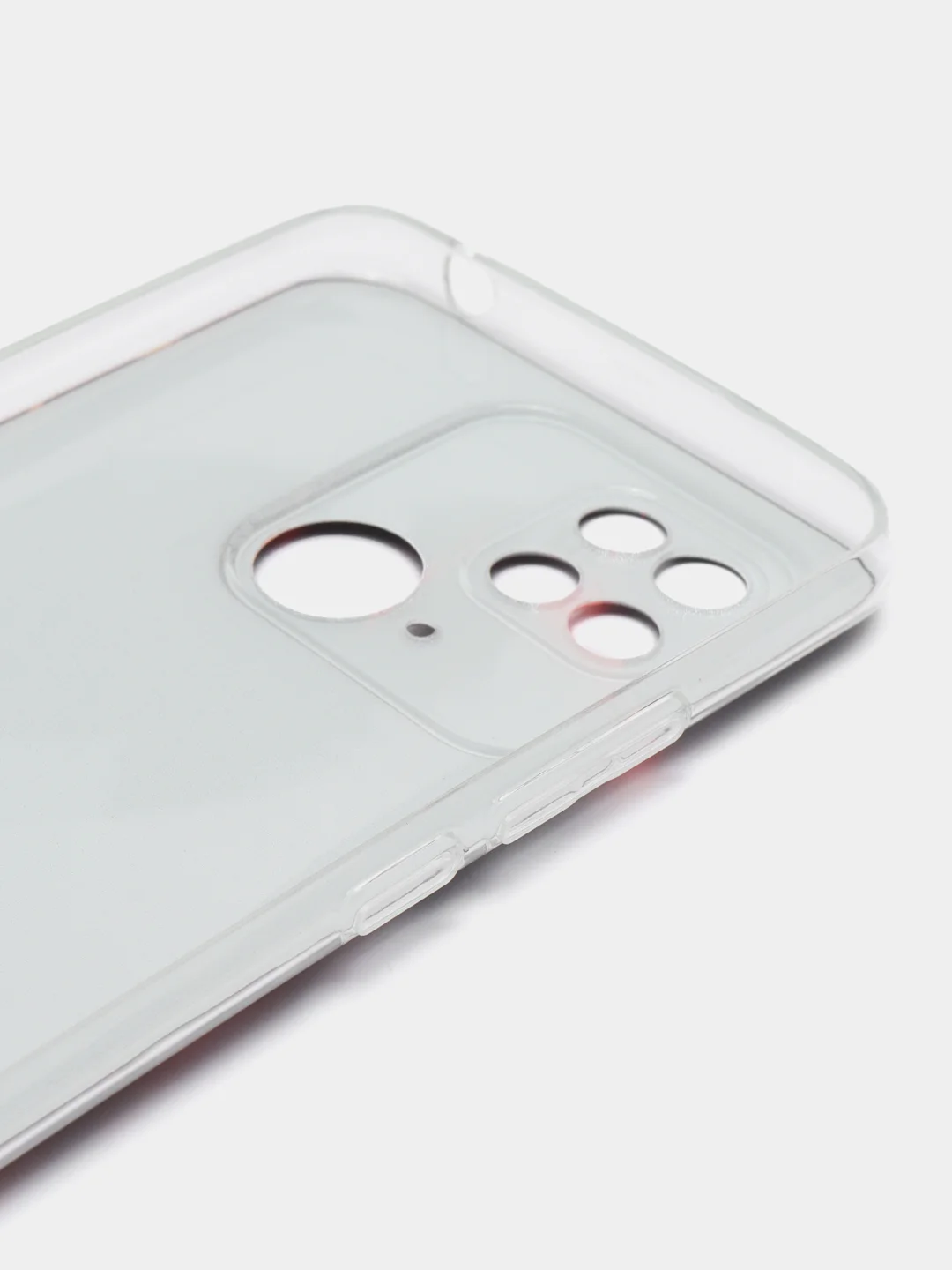 Красный чехол на Xiaomi Redmi 10C / Сяоми Редми 10С прозрачный, с рисунком, защита камеры