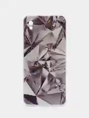 Серый металлик силиконовый чехол на Xiaomi Redmi 9A / Сяоми Редми 9А прозрачный с рисунком, защита камеры