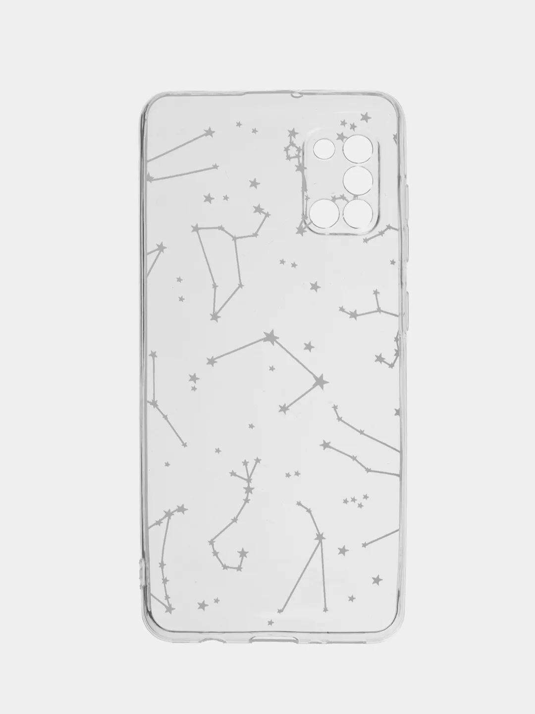Прозрачный силиконовый чехол на Samsung Galaxy A31 / Самсунг А31 прозрачный с рисунком, защита камеры