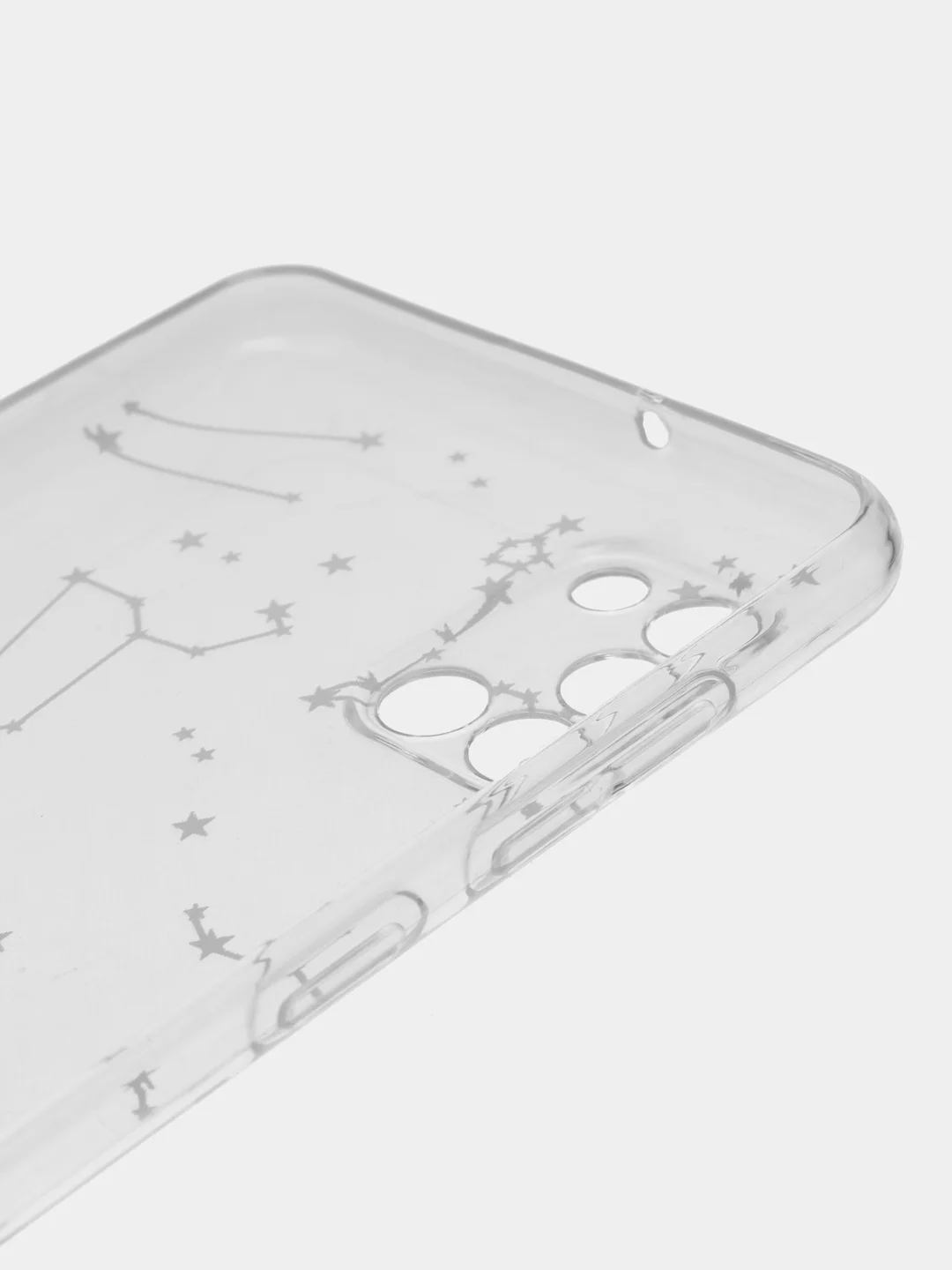 Прозрачный силиконовый чехол на Samsung Galaxy A31 / Самсунг А31 прозрачный с рисунком, защита камеры