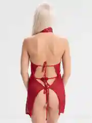 Бордовый эротический костюм