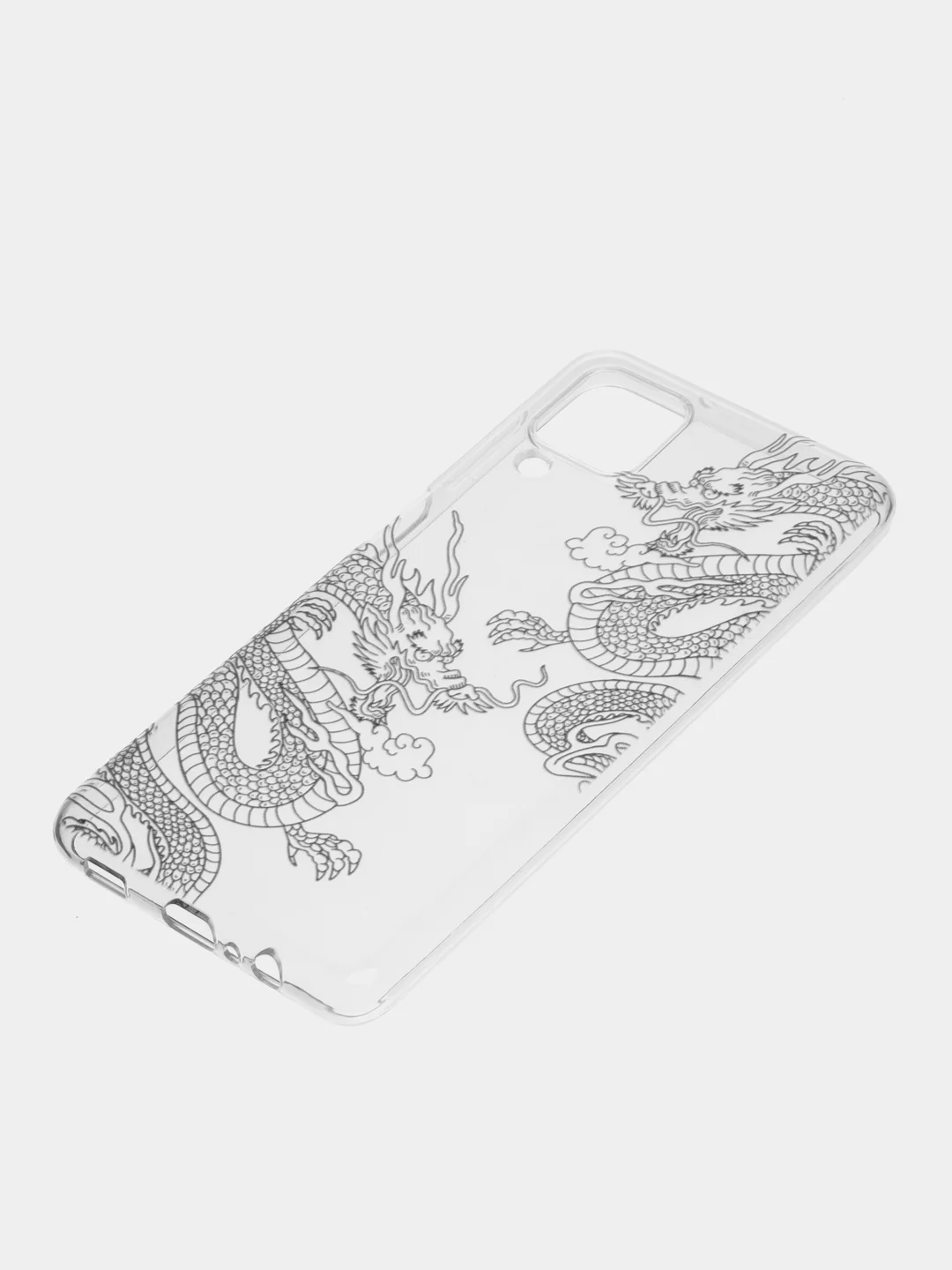 Пудровый чехол на Samsung Galaxy A12/M12 / Самсунг А12/М12 прозрачный, с рисунком, защита камеры