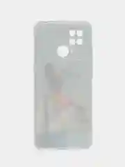 Тёмно-серый чехол на Xiaomi Redmi 10C / Сяоми Редми 10С прозрачный, с рисунком, защита камеры