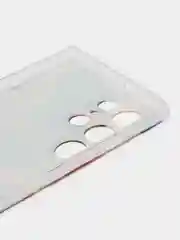 Кремовый чехол на Samsung Galaxy S22 Ultra / Самсунг S22 Ultra прозрачный с рисунком, защита камеры