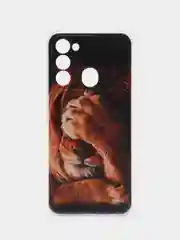 Светло-бежевый чехол на Tecno Spark Go 2022/8C/9 / Текно Спарк Гоу 2022/8С/9 прозрачный, с рисунком