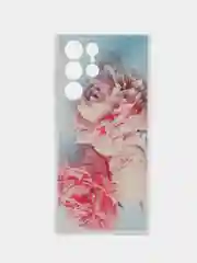 Конфетный чехол на Samsung Galaxy S22 Ultra / Самсунг S22 Ultra прозрачный с рисунком, защита камеры
